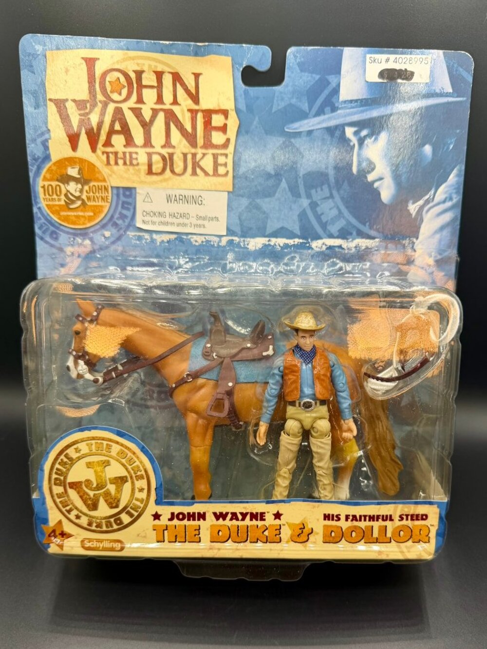 John Wayne The Duke & Dollar Horse Action Figure Set Schylling 100 Years Collect
